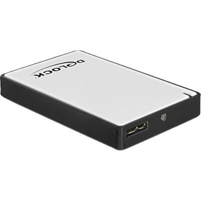 DeLOCK ulkoinen kotelo 1x1 8 micro SATA HDD USB 3.0 harmaa/must"