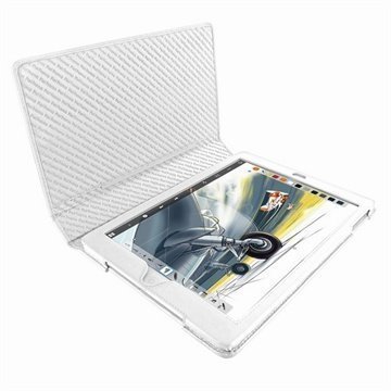 iPad Air Piel Frama Folio Style Nahkakotelo Valkoinen